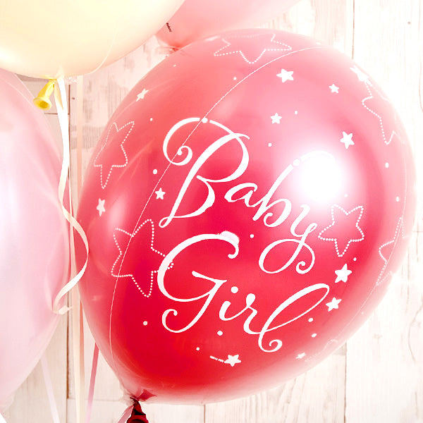 BABYバルーンでお祝いするPink Baby Shower