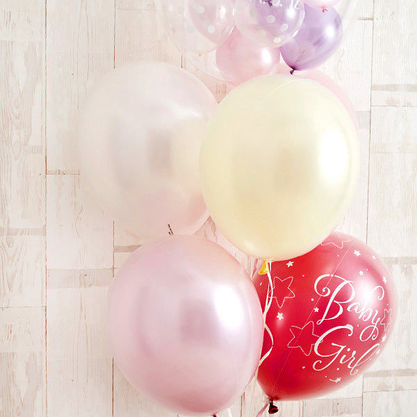 BABYバルーンでお祝いするPink Baby Shower