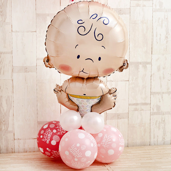 BABYバルーンでお祝いするPink Baby Shower