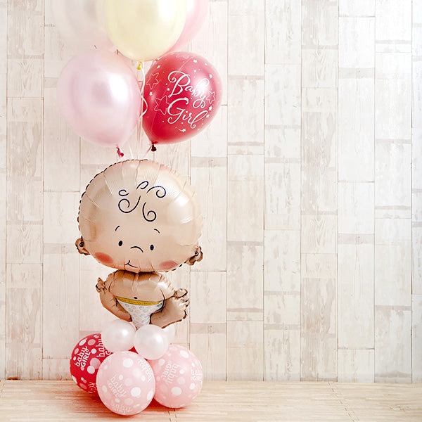 BABYバルーンでお祝いするPink Baby Shower