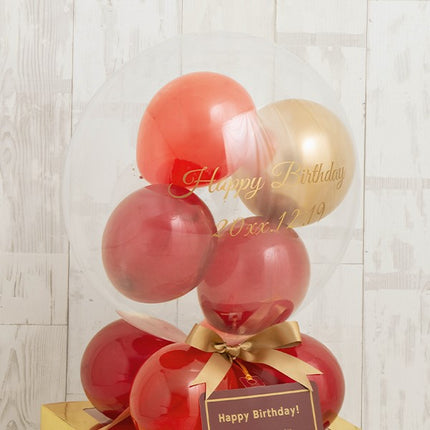 メモリアルバルーンゴールドキューブボックス