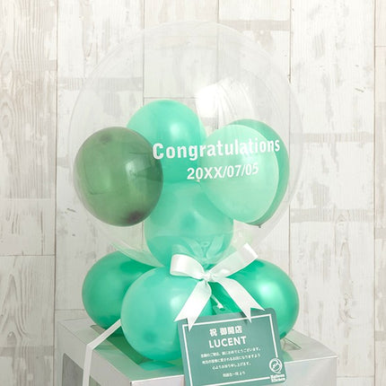 メモリアルバルーンイリディセントキューブボックス