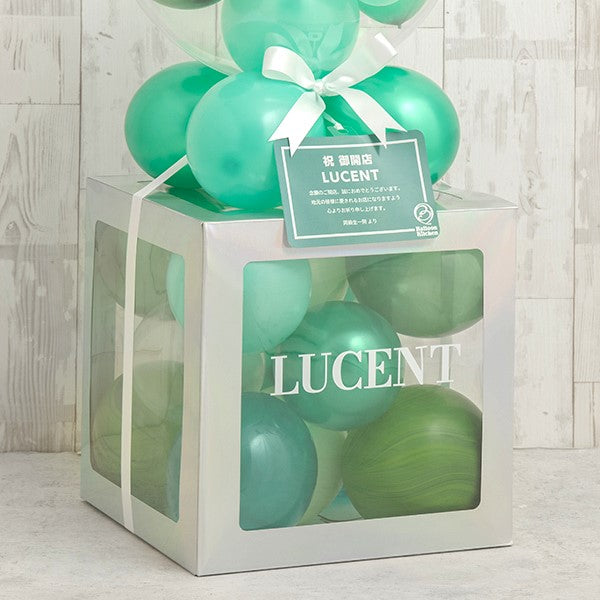 メモリアルバルーンイリディセントキューブボックス