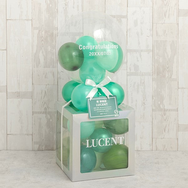 メモリアルバルーンイリディセントキューブボックス