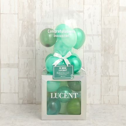 メモリアルバルーンイリディセントキューブボックス