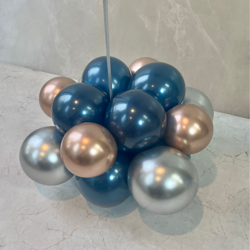 インディゴブルー×ブロンズ ロイヤルヘイローリングバルーン