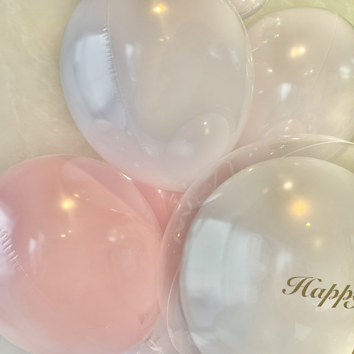 フレンチローズピンクのフェミニンヘイローリングバルーン