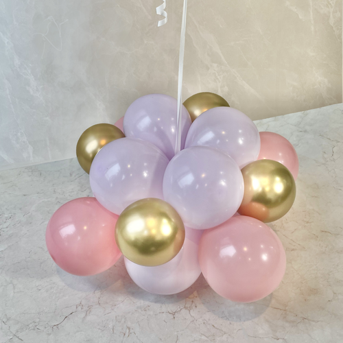 フレンチローズピンクのフェミニンヘイローリングバルーン