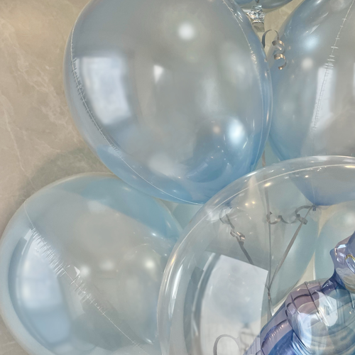 シンデレラが届けるエトワール・ブルーヘイローリングバルーン