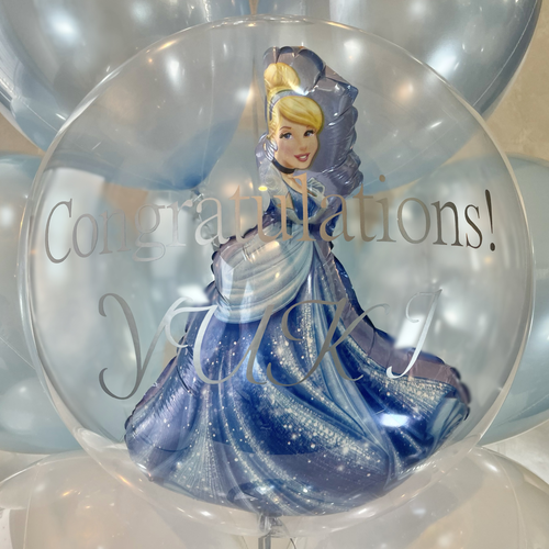 シンデレラが届けるエトワール・ブルーヘイローリングバルーン