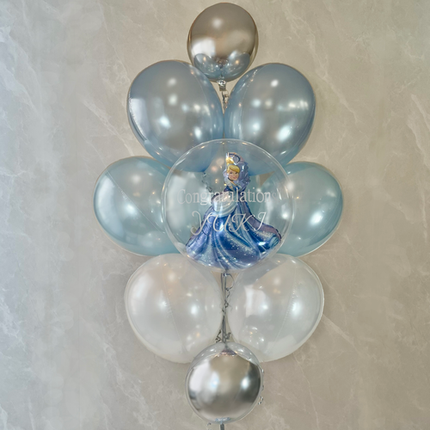 シンデレラが届けるエトワール・ブルーヘイローリングバルーン