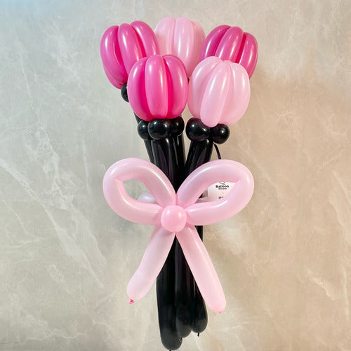 black×pinkballoonbouquet