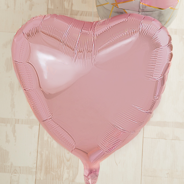 ピンク×シルバーのクールキュートBirthday Balloon