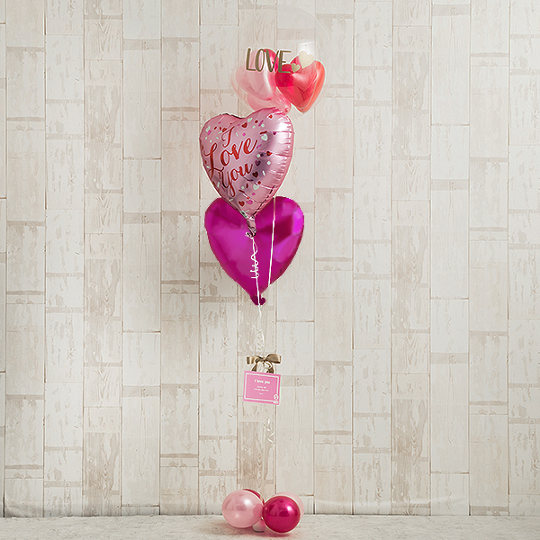 ピンクグラデーションでI LOVE YOU