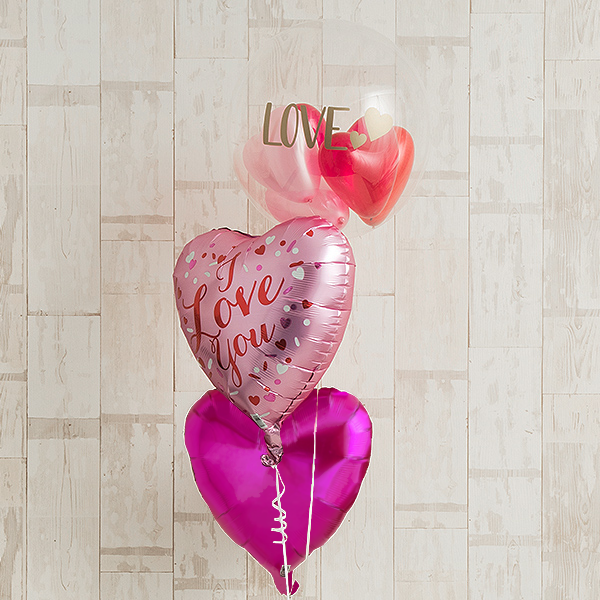 ピンクグラデーションでI LOVE YOU