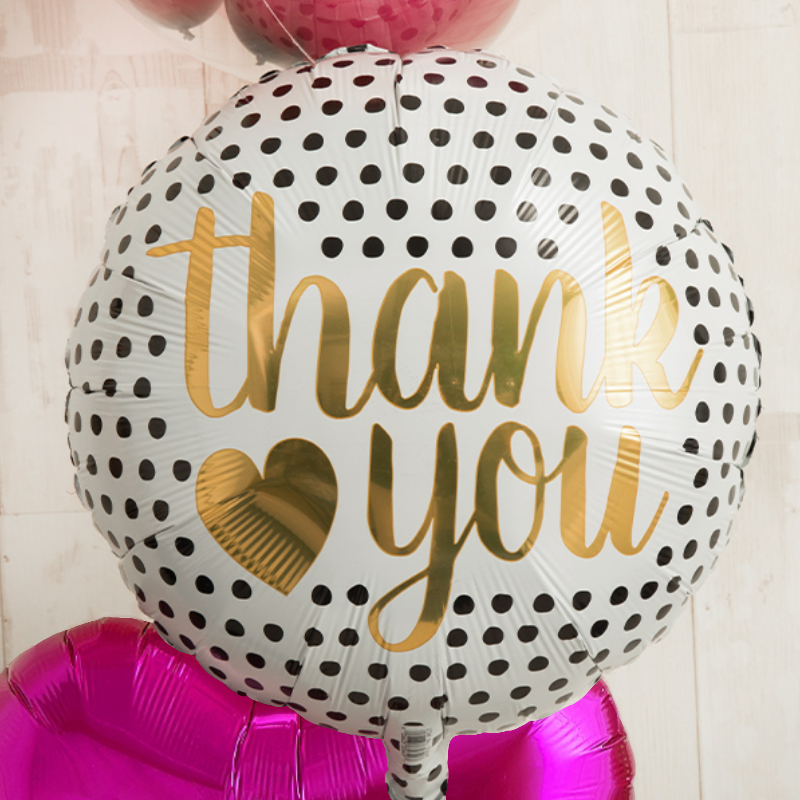 感謝を伝えるHappyマゼンダピンク バルーン